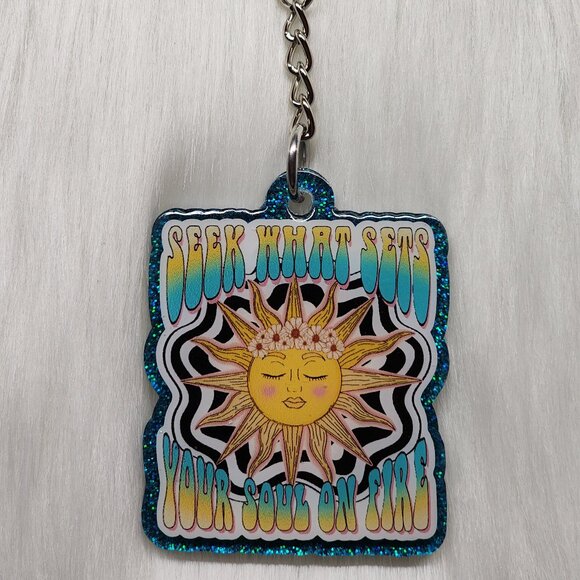 Seek What Sets Your Soul On Fire Keychain - Picture 1 of 2